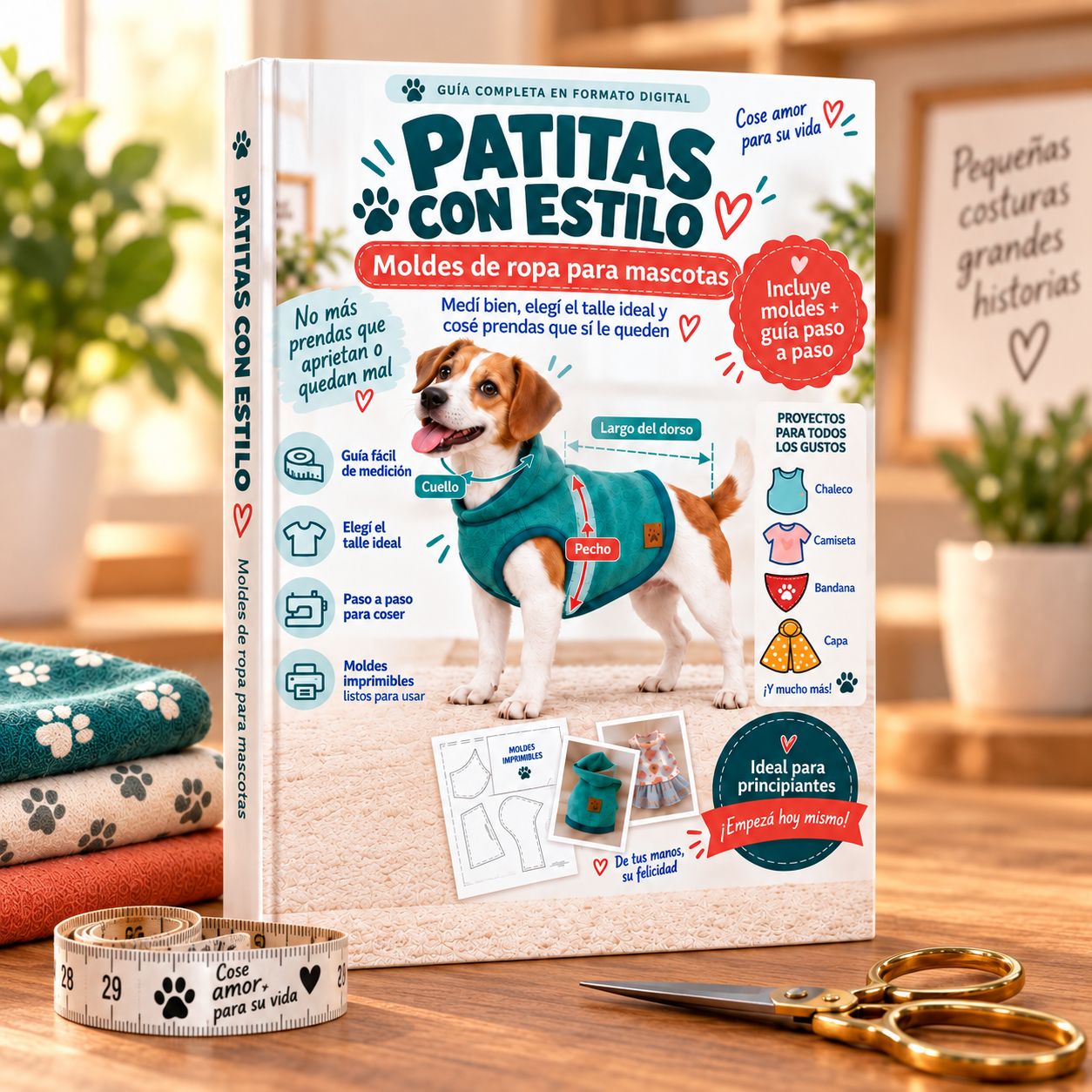 Patitas con Estilo | Ebook + Moldes de Ropa para Mascotas